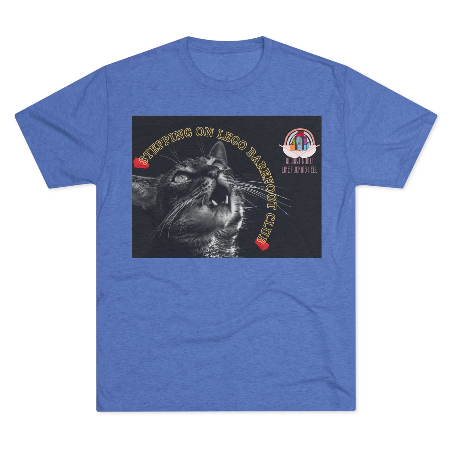 Barefoot Lego Club- cat shirt - Unisex Tri-Blend Crew Tee