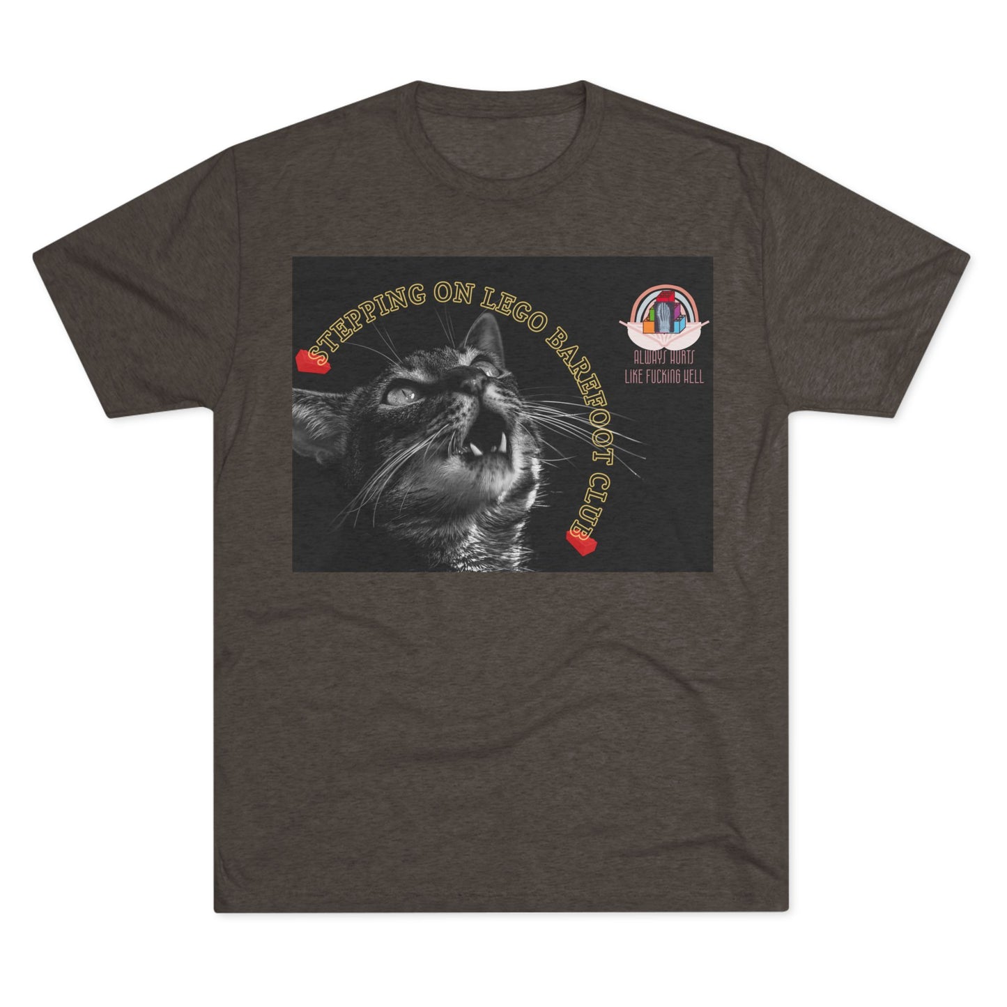 Barefoot Lego Club- cat shirt - Unisex Tri-Blend Crew Tee