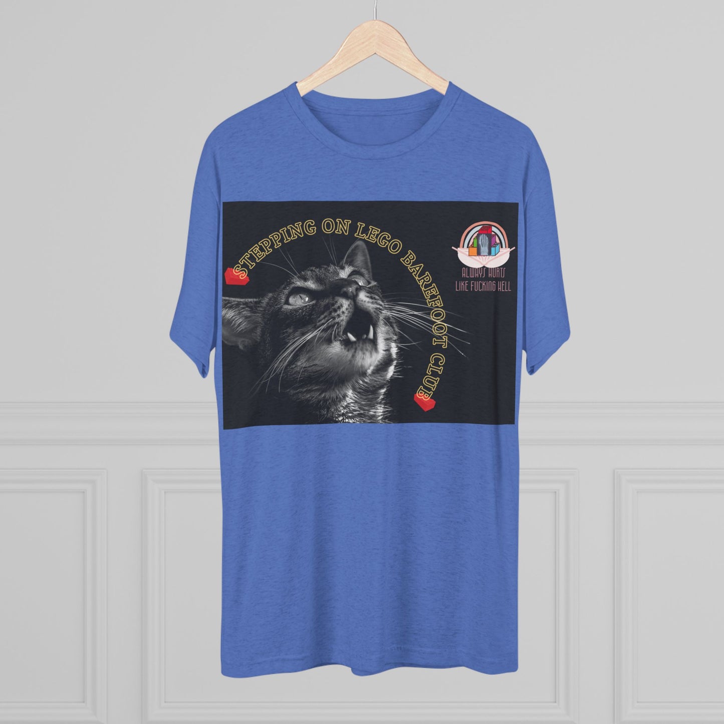 Barefoot Lego Club- cat shirt - Unisex Tri-Blend Crew Tee