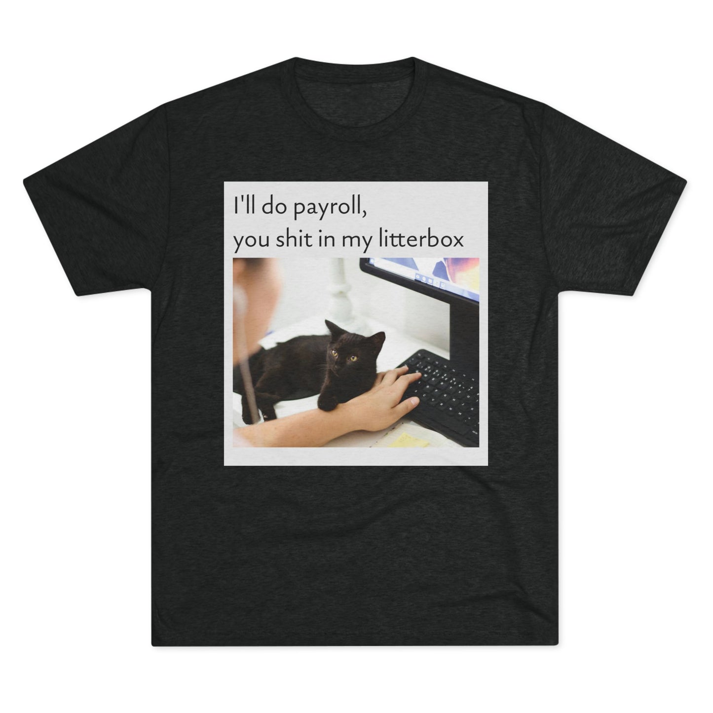 Let the Cat Do Payroll - Unisex Tri-Blend Crew Tee