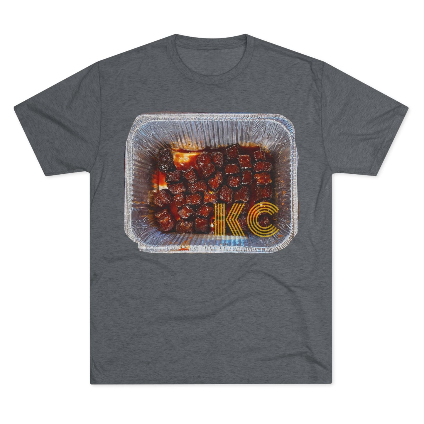Kansas City - KC in the burnt ends - Unisex Tri-Blend Crew Tee