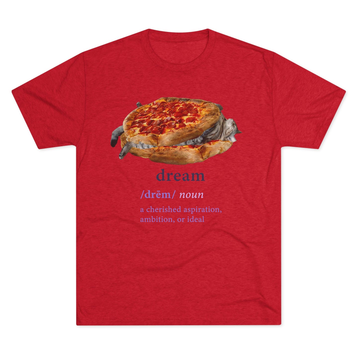 Big-ass CHONKY DREAMS - cat shirt - Unisex Tri-Blend Crew Tee