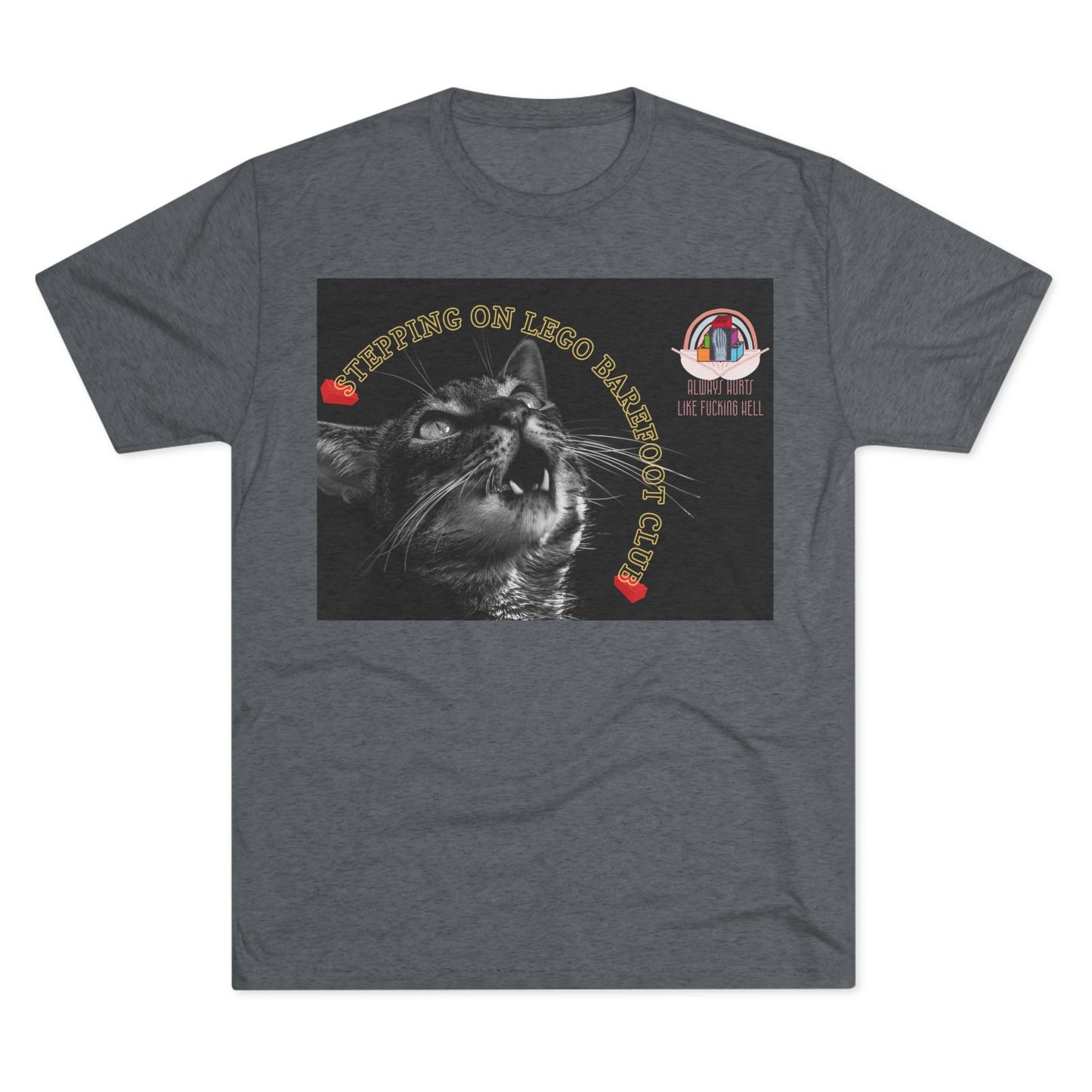 Barefoot Lego Club- cat shirt - Unisex Tri-Blend Crew Tee