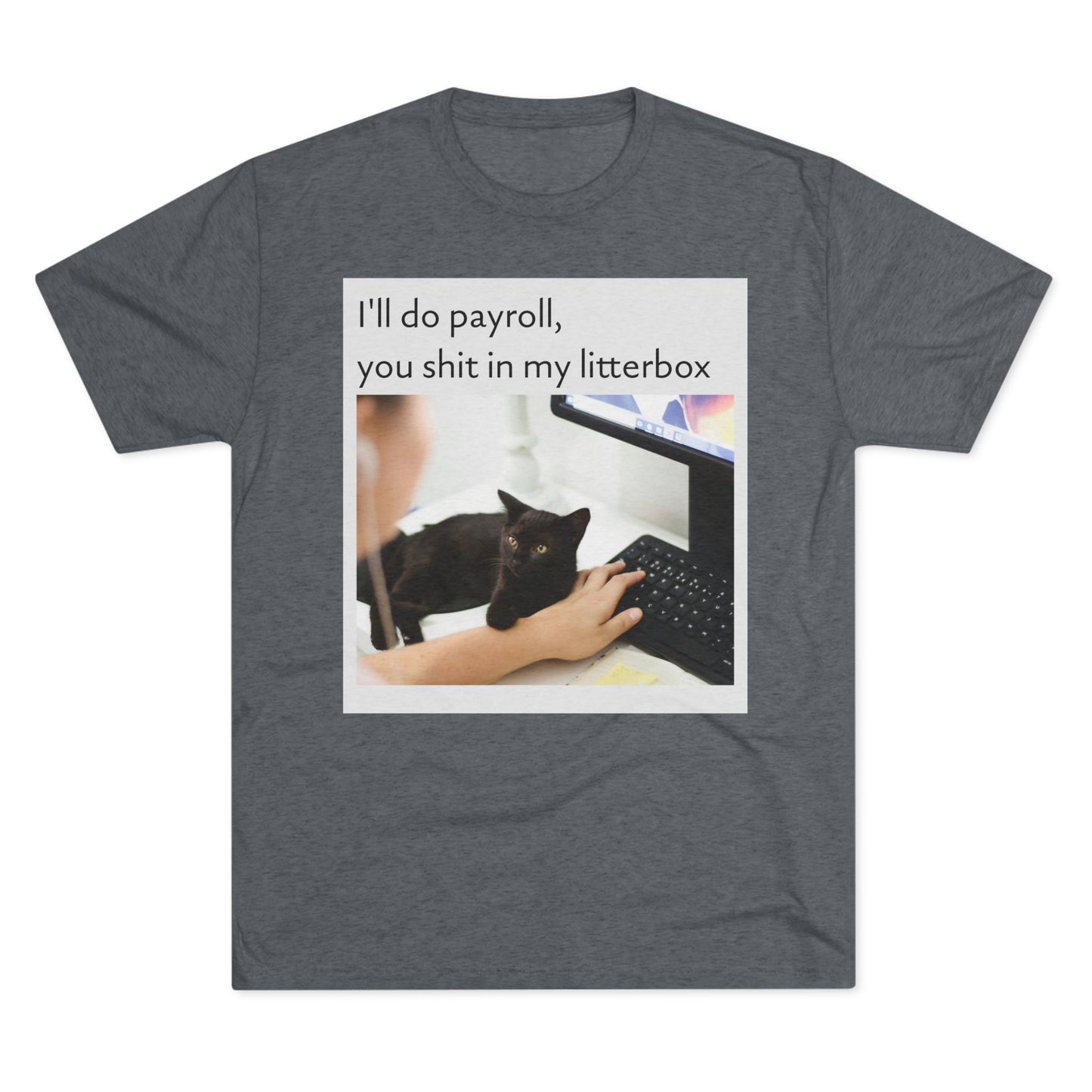 Let the Cat Do Payroll - Unisex Tri-Blend Crew Tee