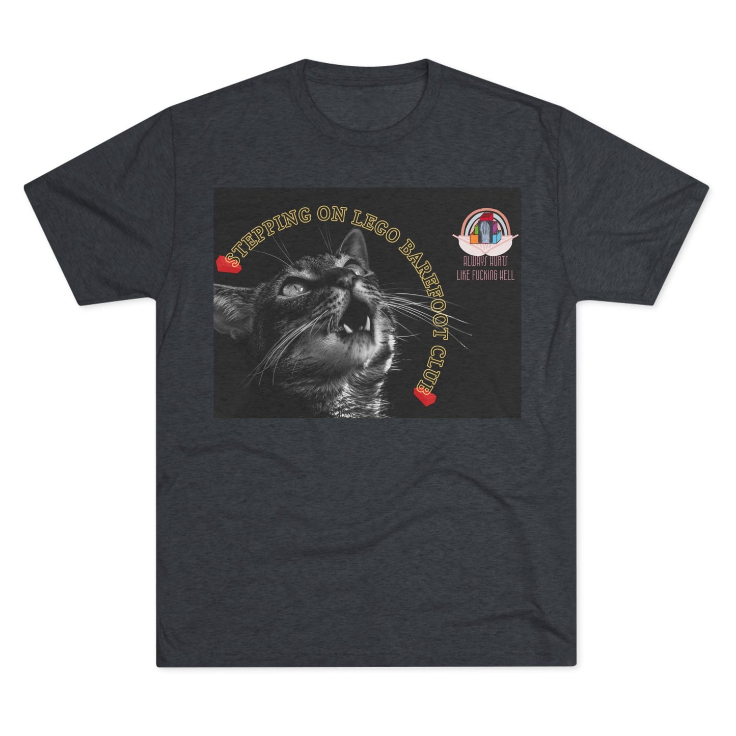Barefoot Lego Club- cat shirt - Unisex Tri-Blend Crew Tee