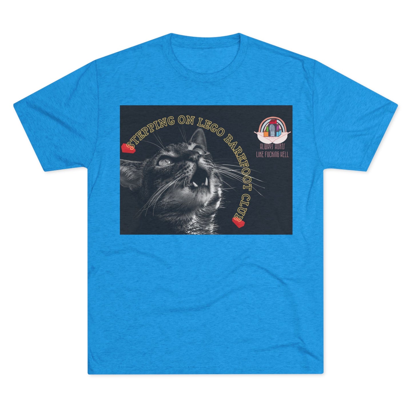 Barefoot Lego Club- cat shirt - Unisex Tri-Blend Crew Tee