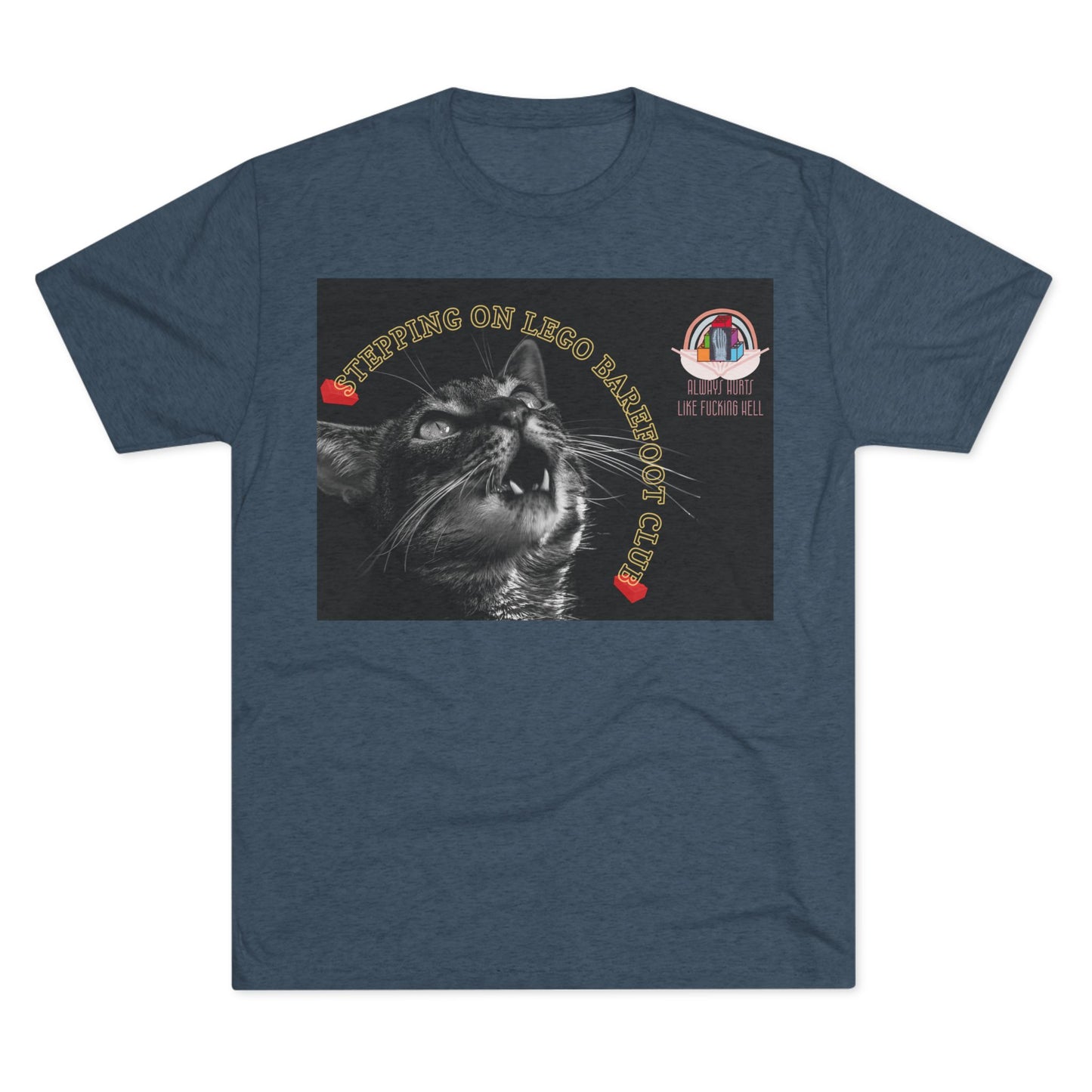 Barefoot Lego Club- cat shirt - Unisex Tri-Blend Crew Tee