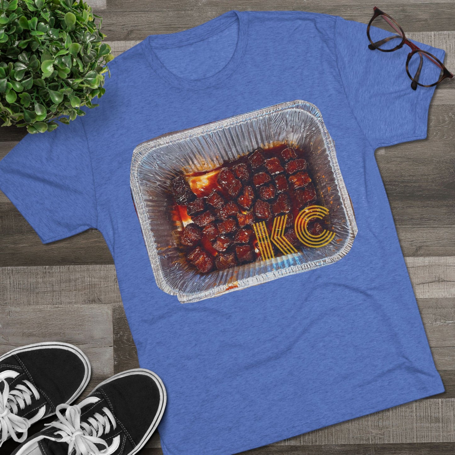 Kansas City - KC in the burnt ends - Unisex Tri-Blend Crew Tee