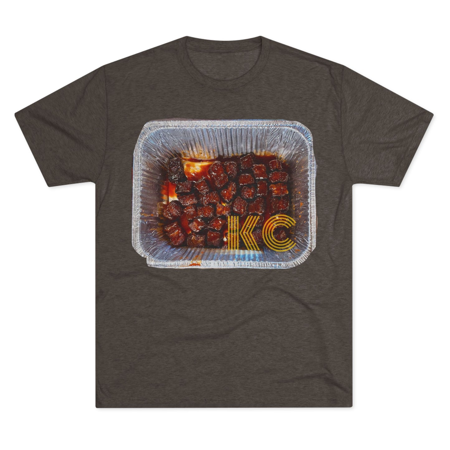 Kansas City - KC in the burnt ends - Unisex Tri-Blend Crew Tee