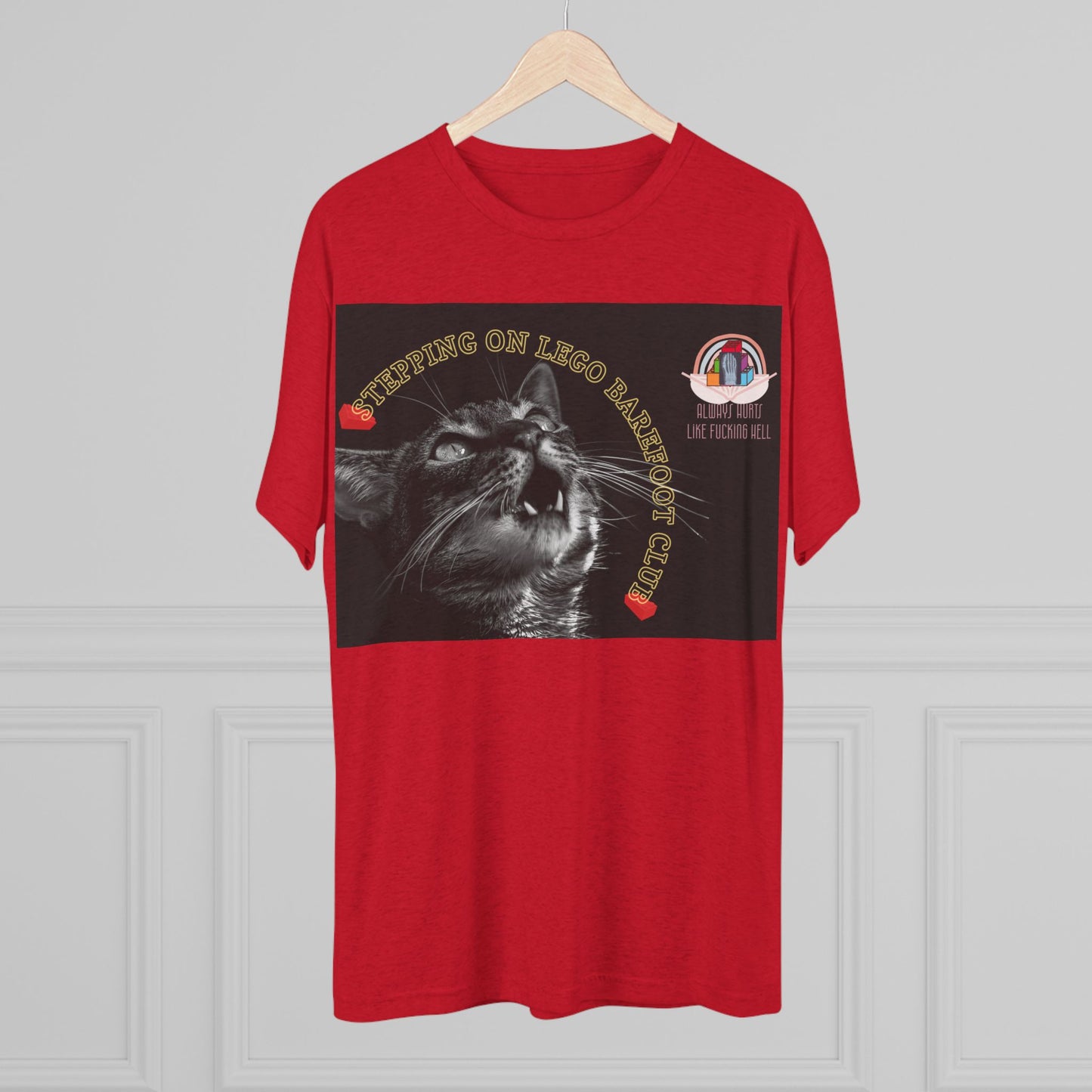 Barefoot Lego Club- cat shirt - Unisex Tri-Blend Crew Tee