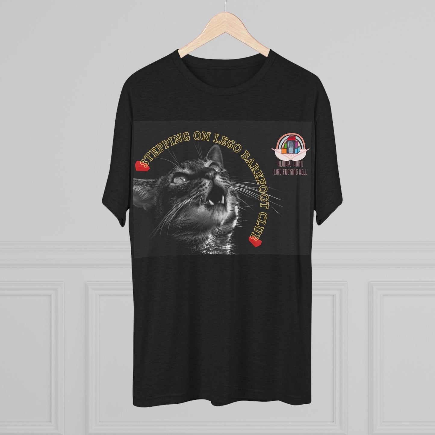 Barefoot Lego Club- cat shirt - Unisex Tri-Blend Crew Tee