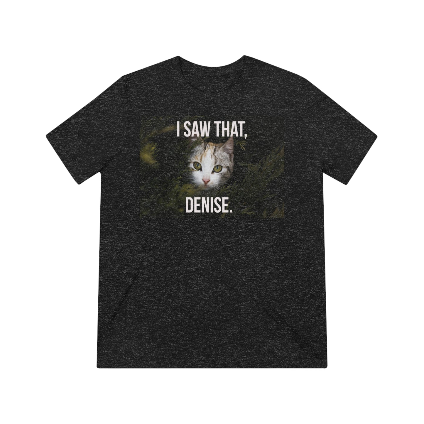 I Saw That, DENISE - cat shirt - Unisex Triblend Tee