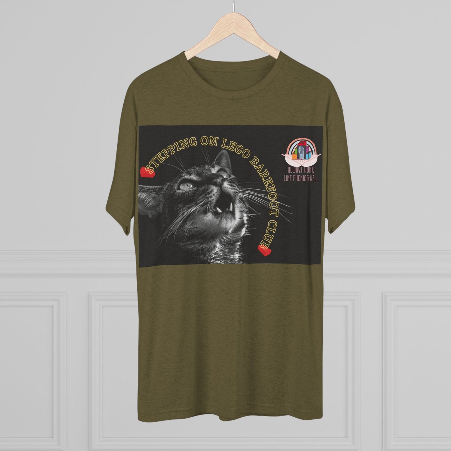 Barefoot Lego Club- cat shirt - Unisex Tri-Blend Crew Tee