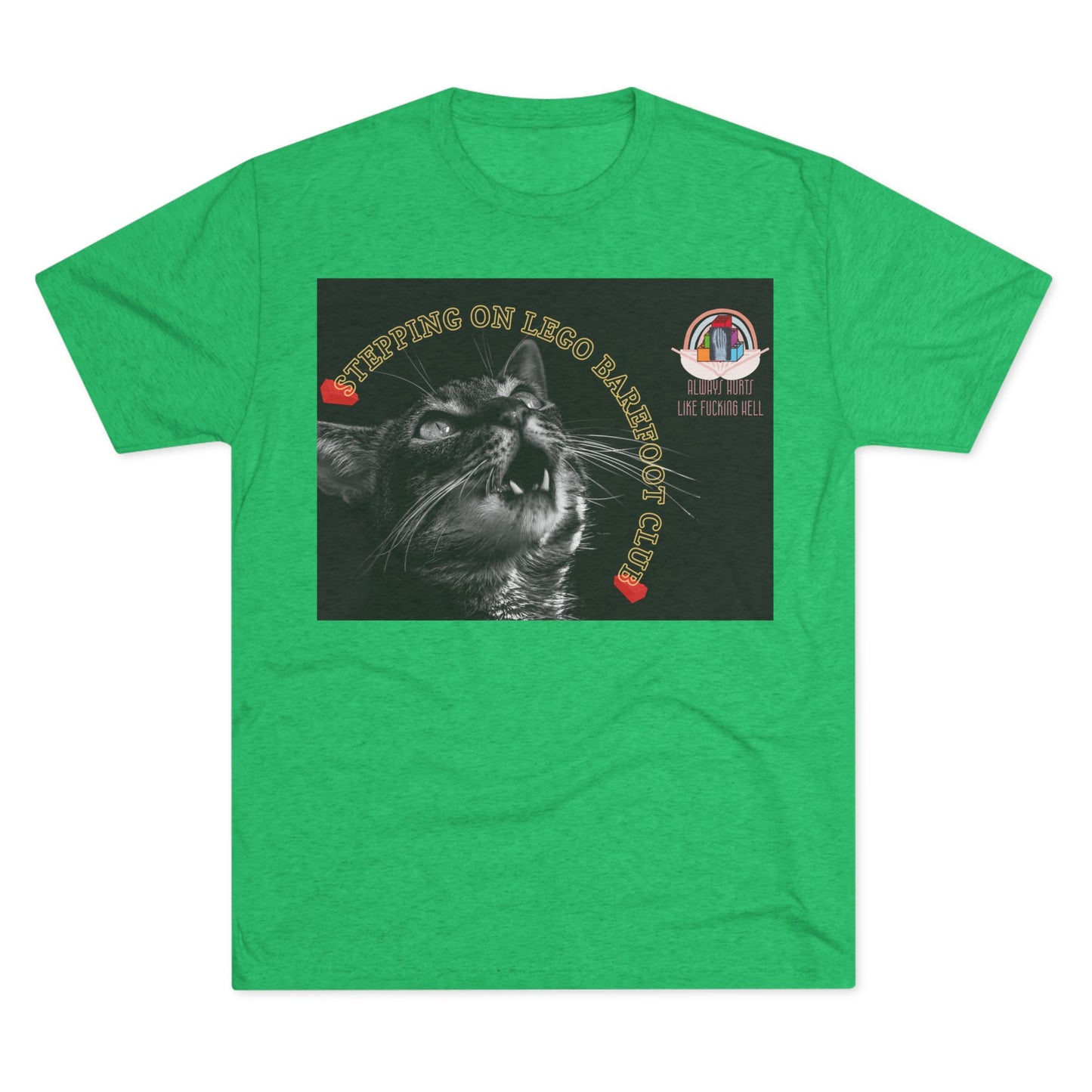 Barefoot Lego Club- cat shirt - Unisex Tri-Blend Crew Tee
