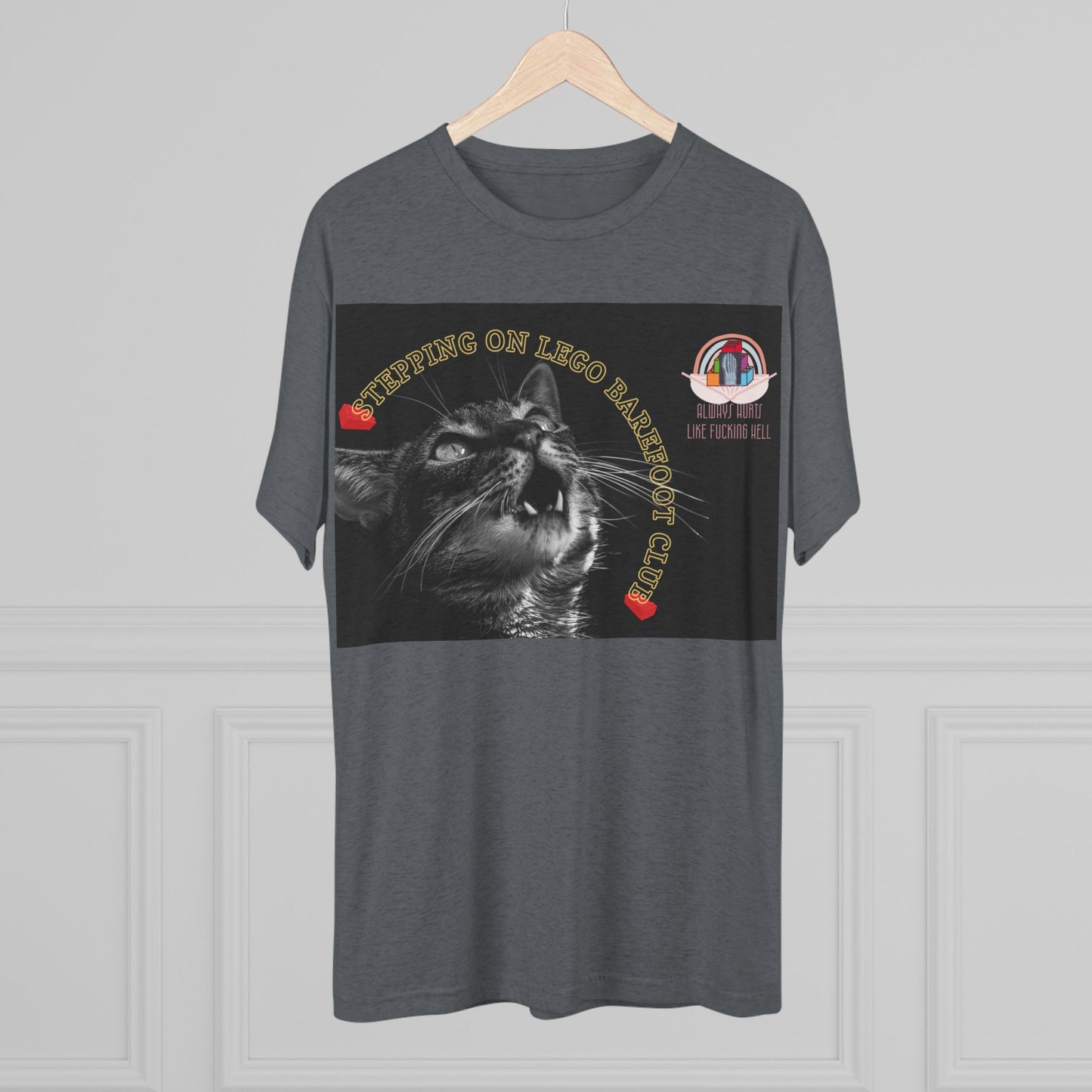 Barefoot Lego Club- cat shirt - Unisex Tri-Blend Crew Tee
