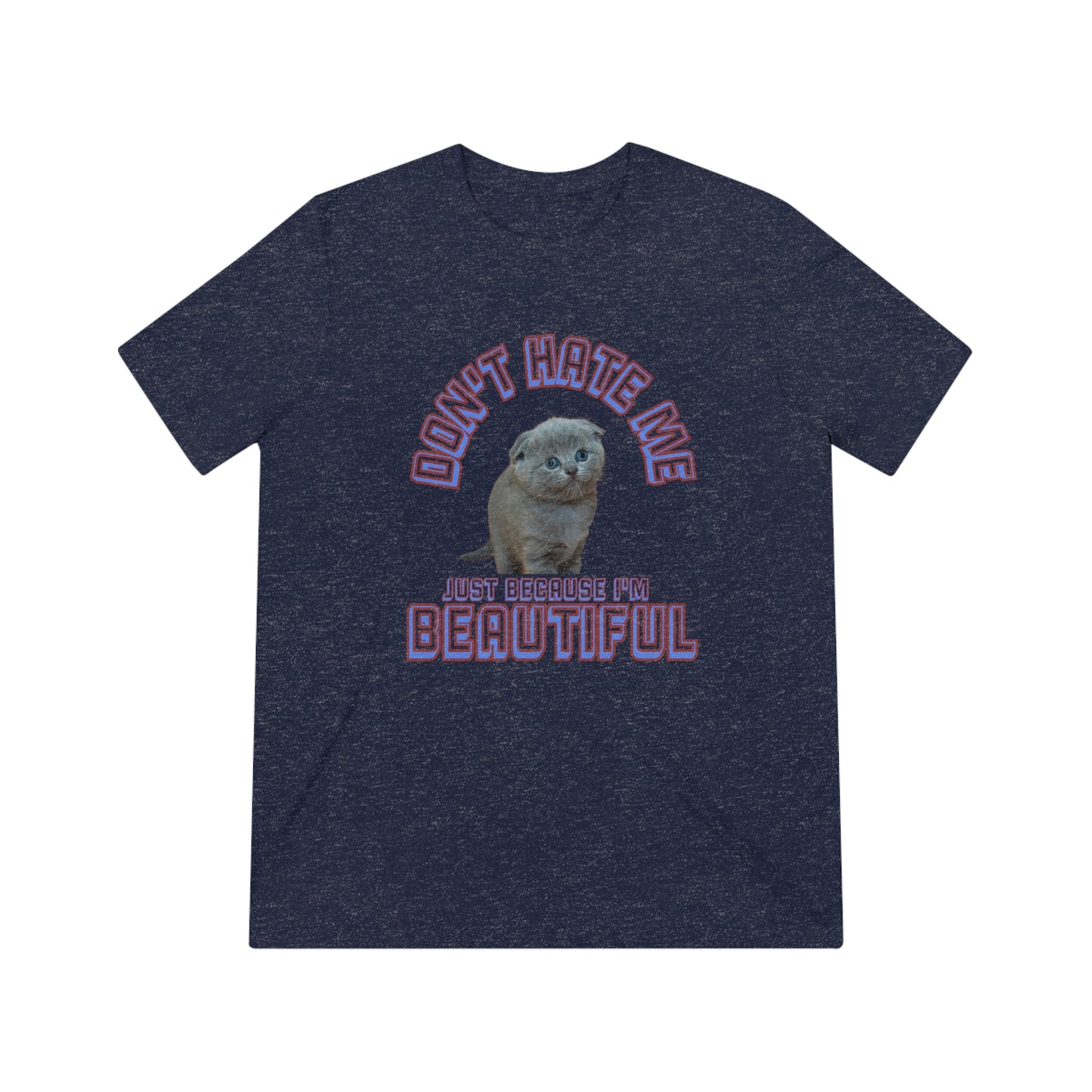 Don't Hate Me Because I'm Beautiful cat shirt - Unisex Triblend Tee
