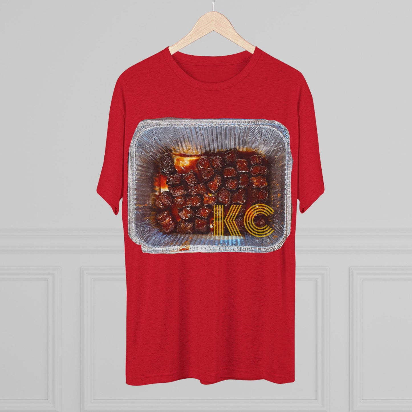 Kansas City - KC in the burnt ends - Unisex Tri-Blend Crew Tee