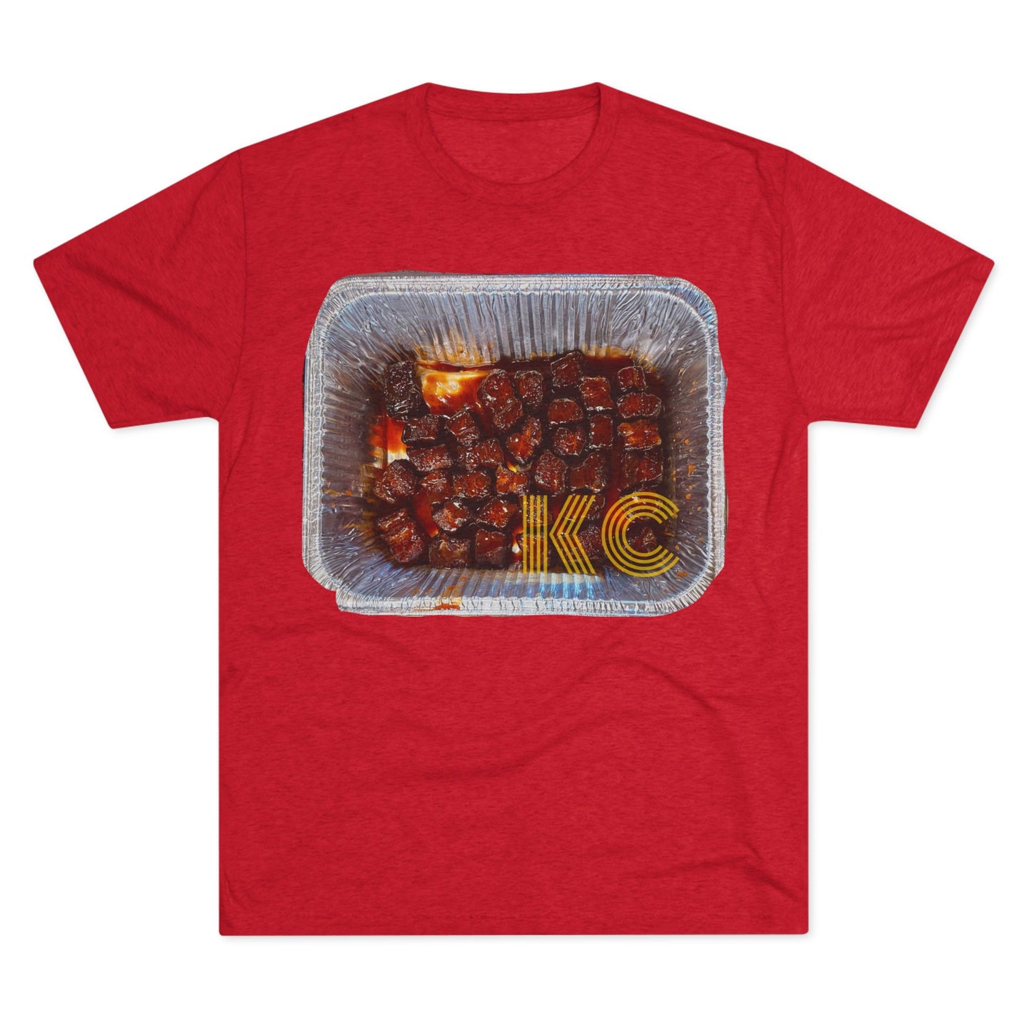 Kansas City - KC in the burnt ends - Unisex Tri-Blend Crew Tee