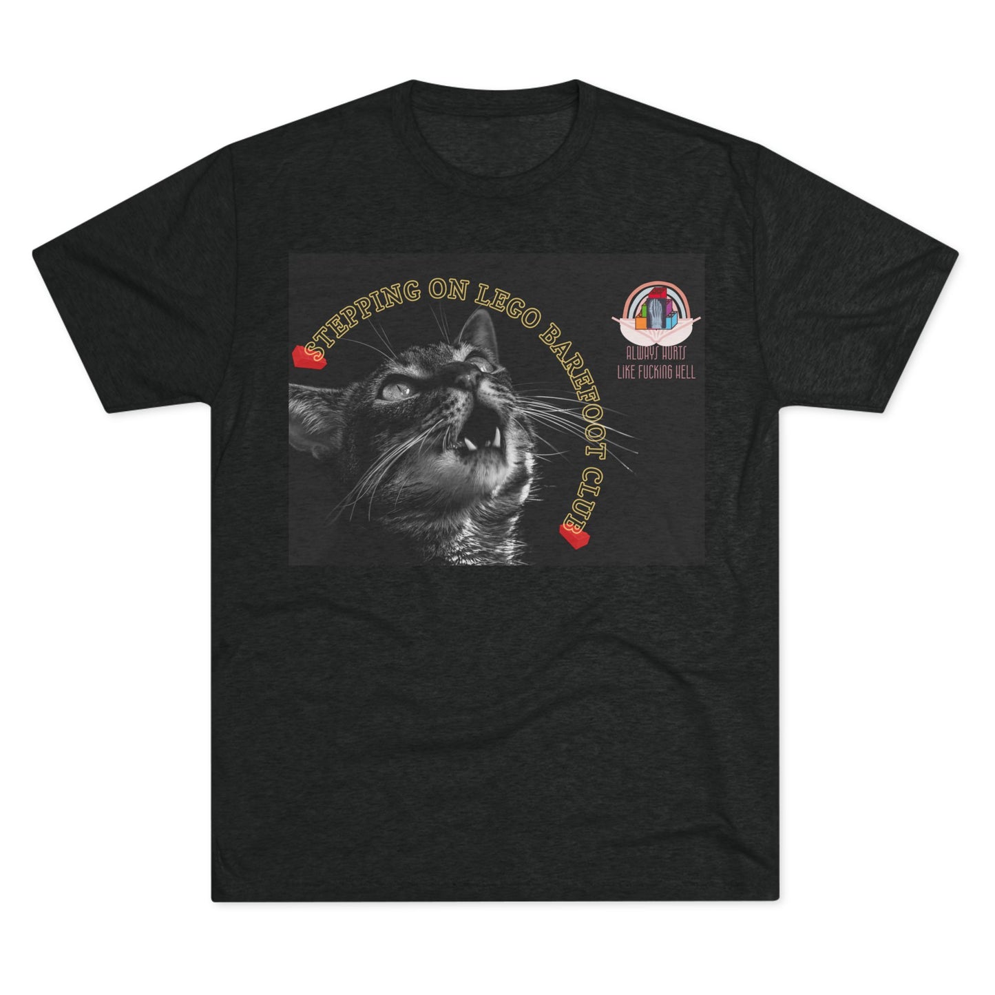 Barefoot Lego Club- cat shirt - Unisex Tri-Blend Crew Tee