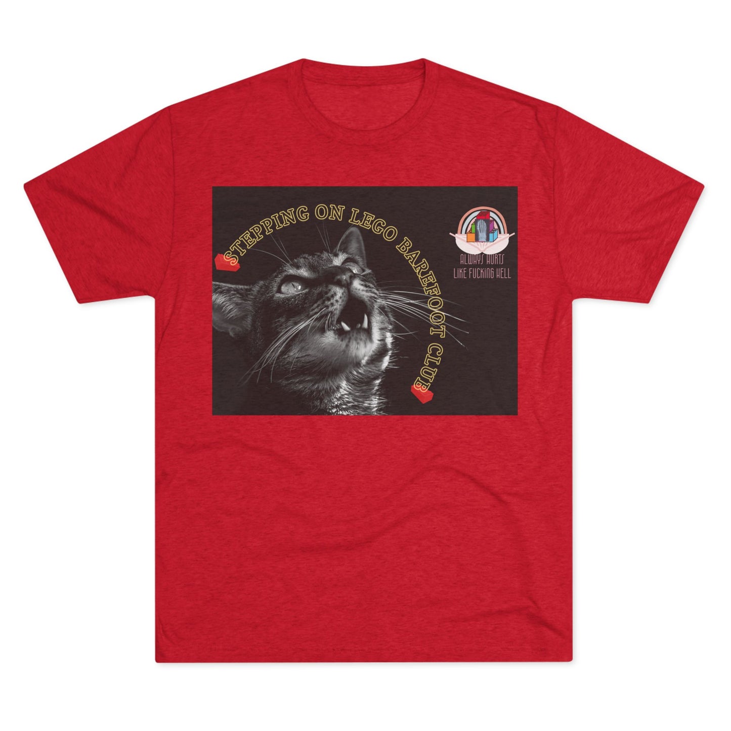 Barefoot Lego Club- cat shirt - Unisex Tri-Blend Crew Tee