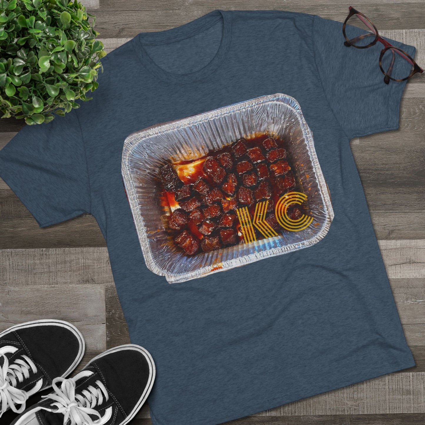Kansas City - KC in the burnt ends - Unisex Tri-Blend Crew Tee