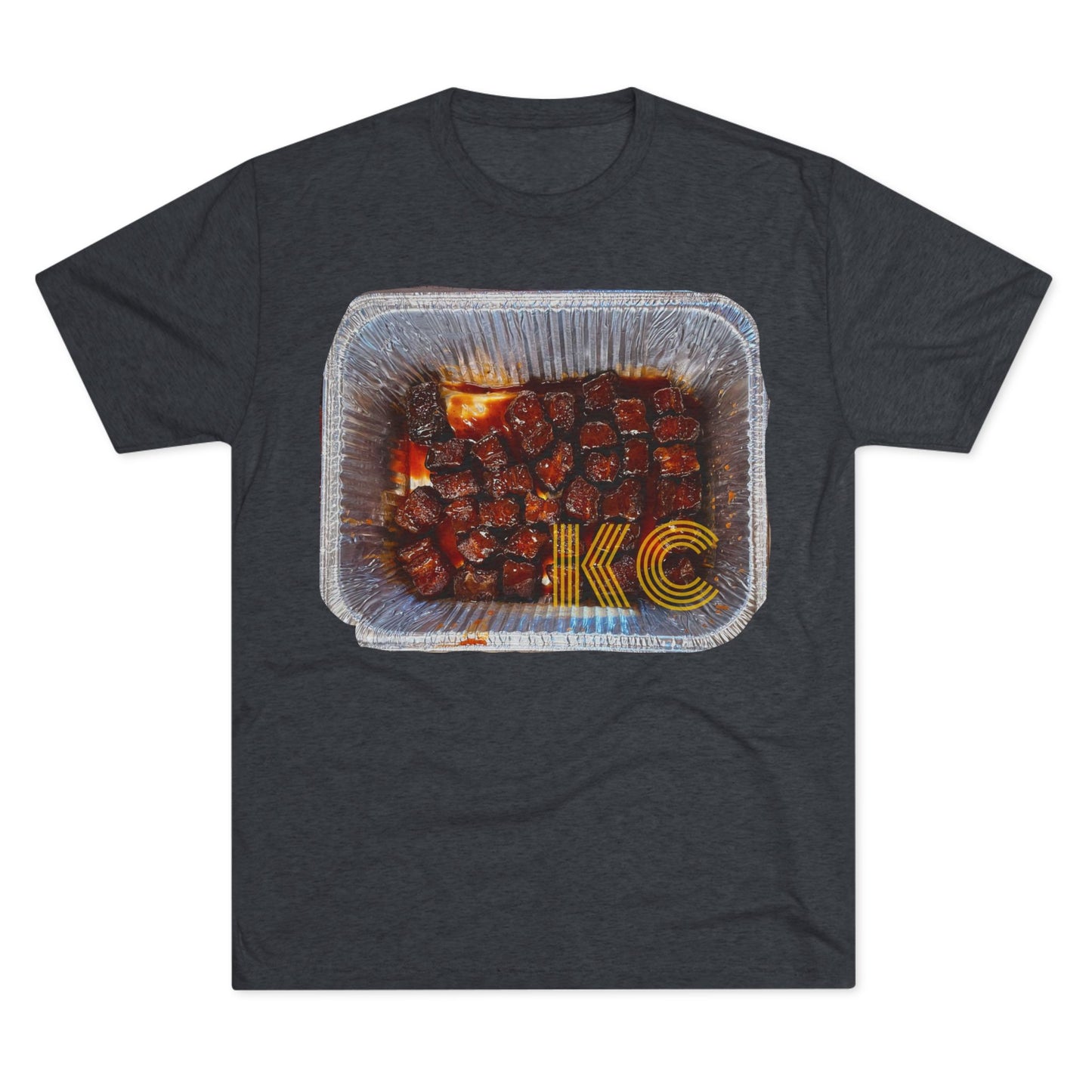 Kansas City - KC in the burnt ends - Unisex Tri-Blend Crew Tee