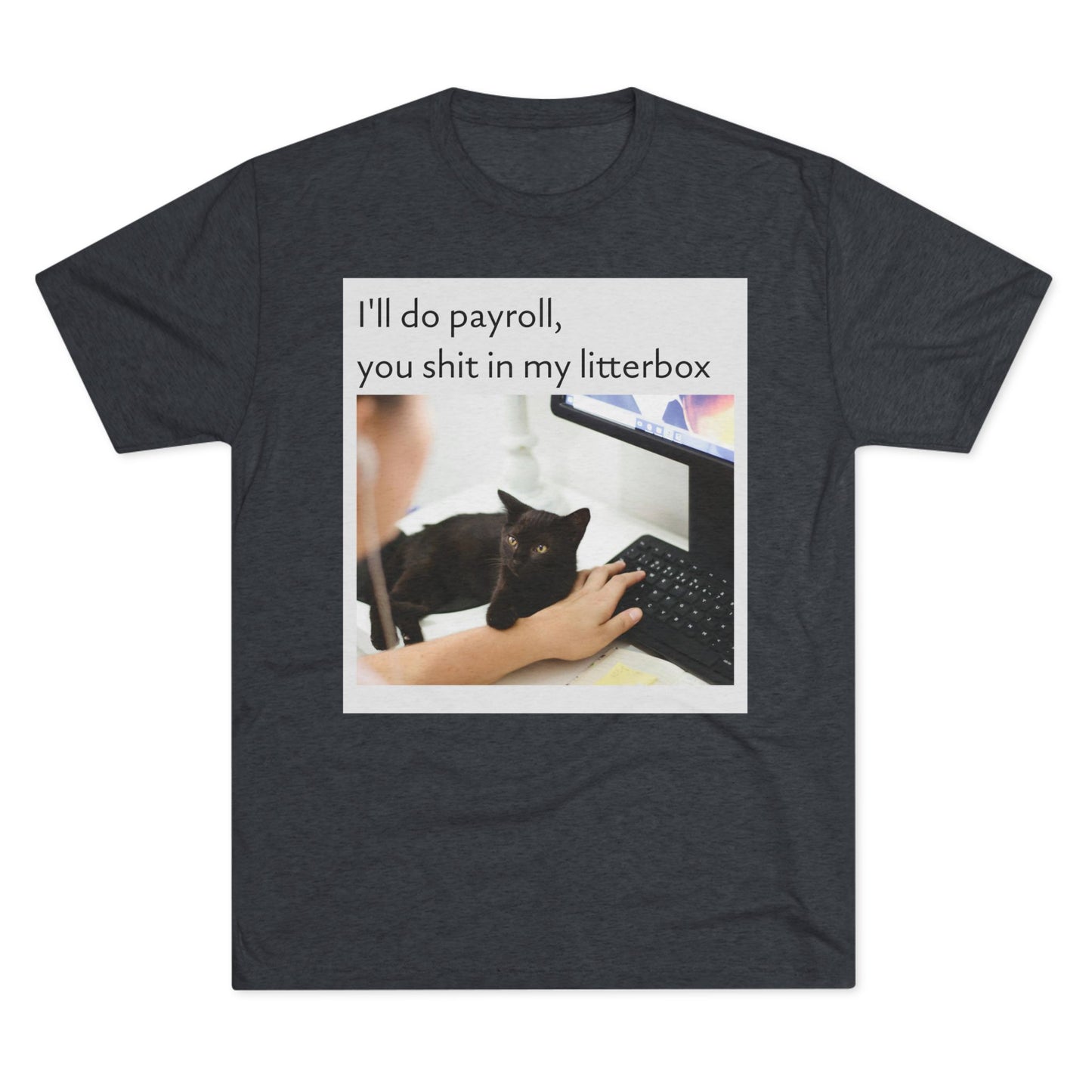 Let the Cat Do Payroll - Unisex Tri-Blend Crew Tee
