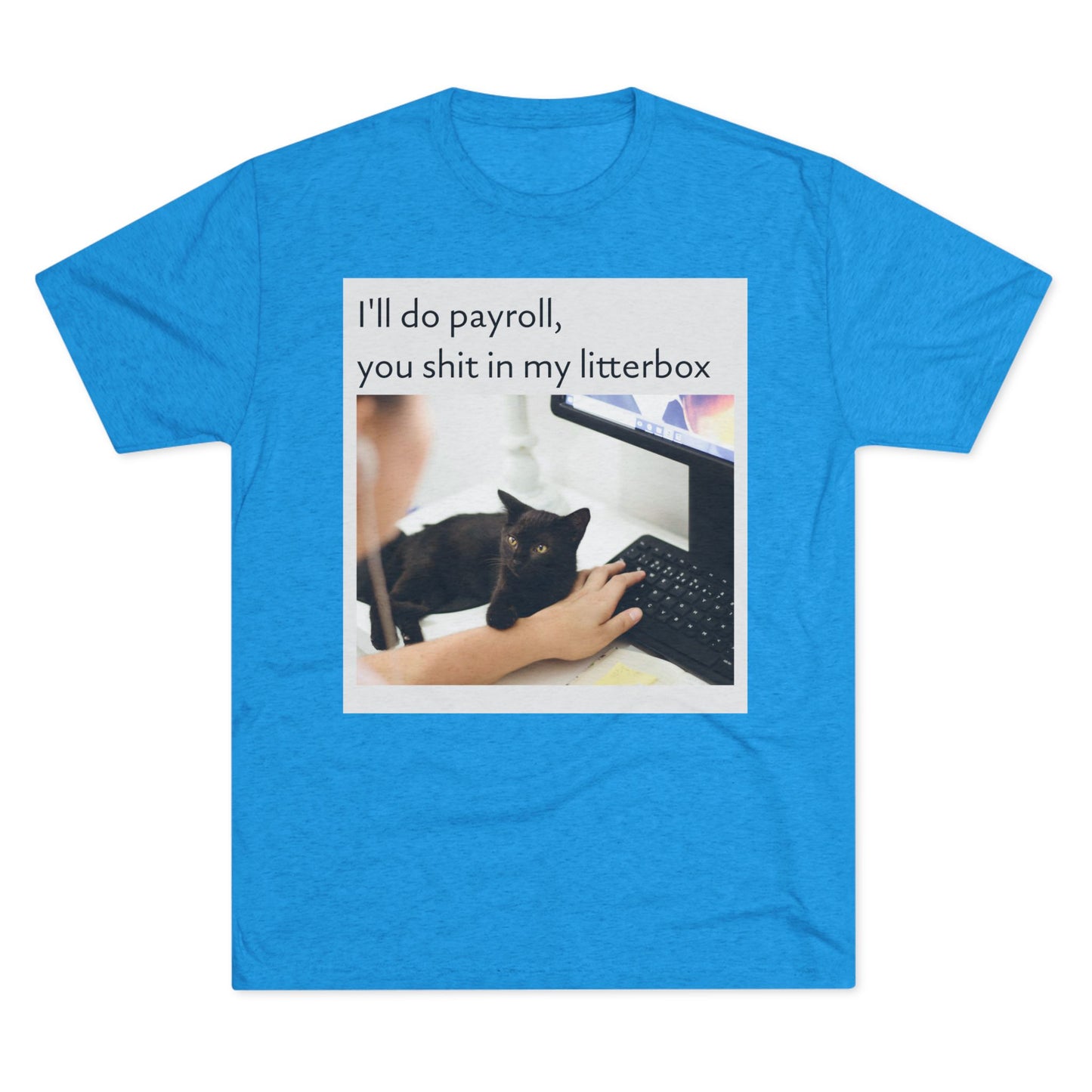Let the Cat Do Payroll - Unisex Tri-Blend Crew Tee