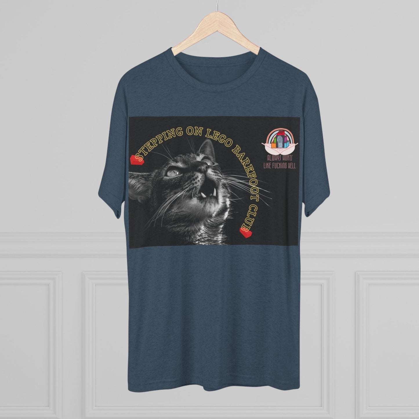 Barefoot Lego Club- cat shirt - Unisex Tri-Blend Crew Tee