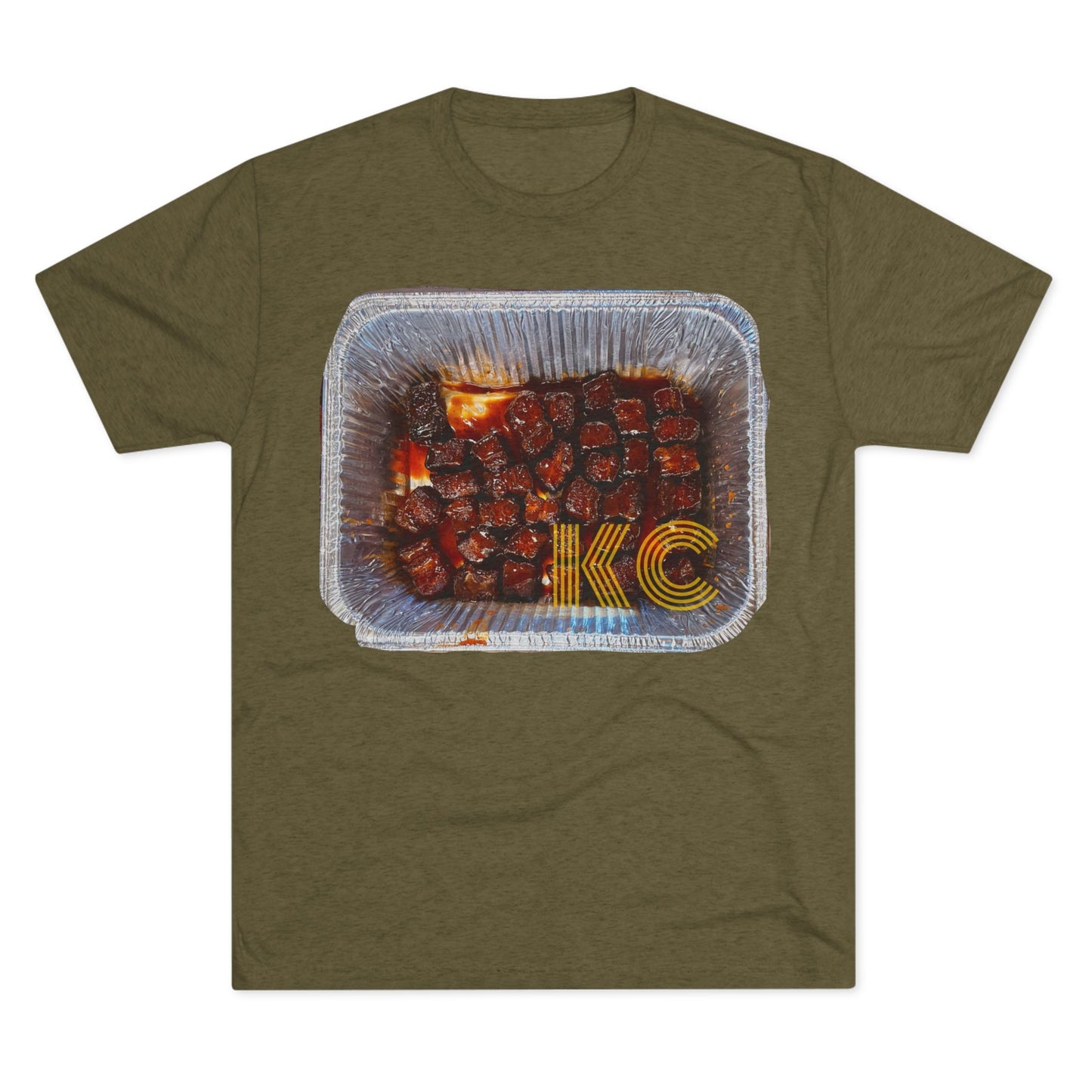 Kansas City - KC in the burnt ends - Unisex Tri-Blend Crew Tee