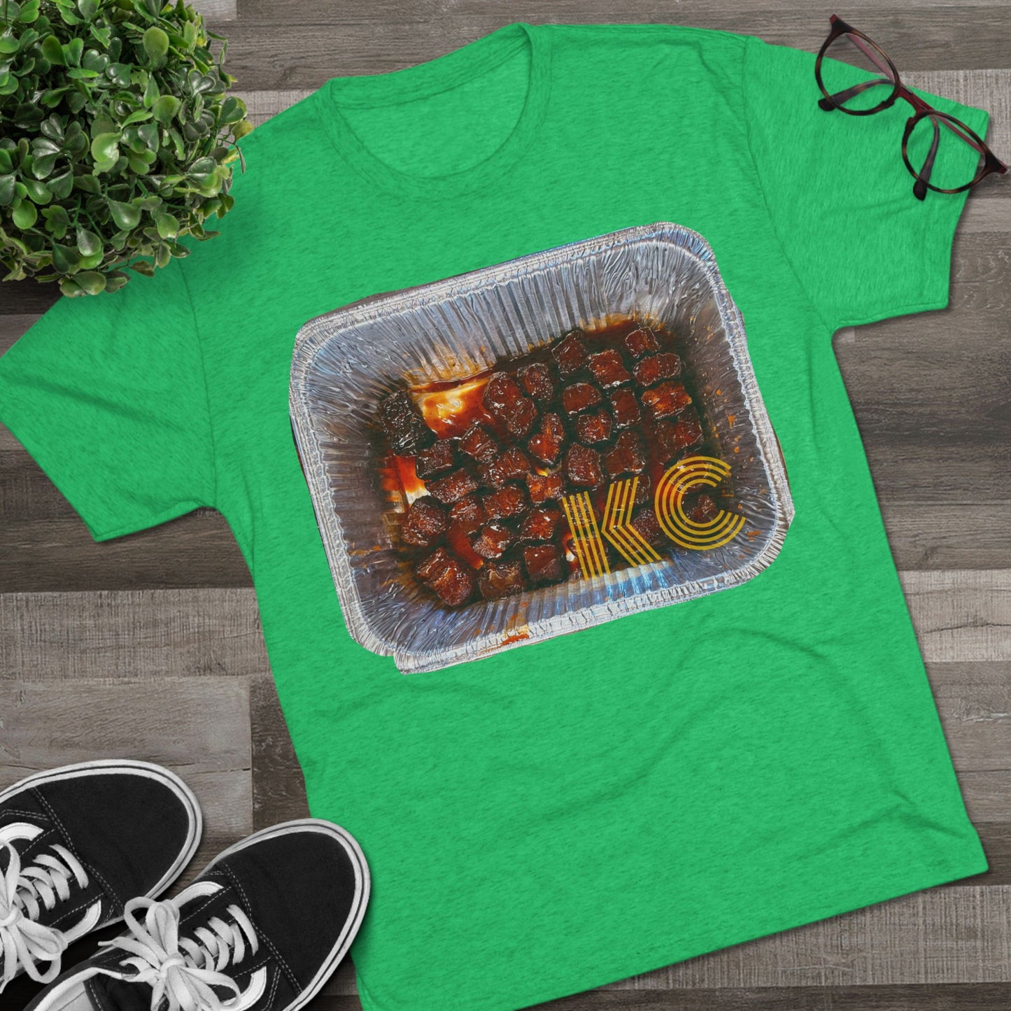 Kansas City - KC in the burnt ends - Unisex Tri-Blend Crew Tee