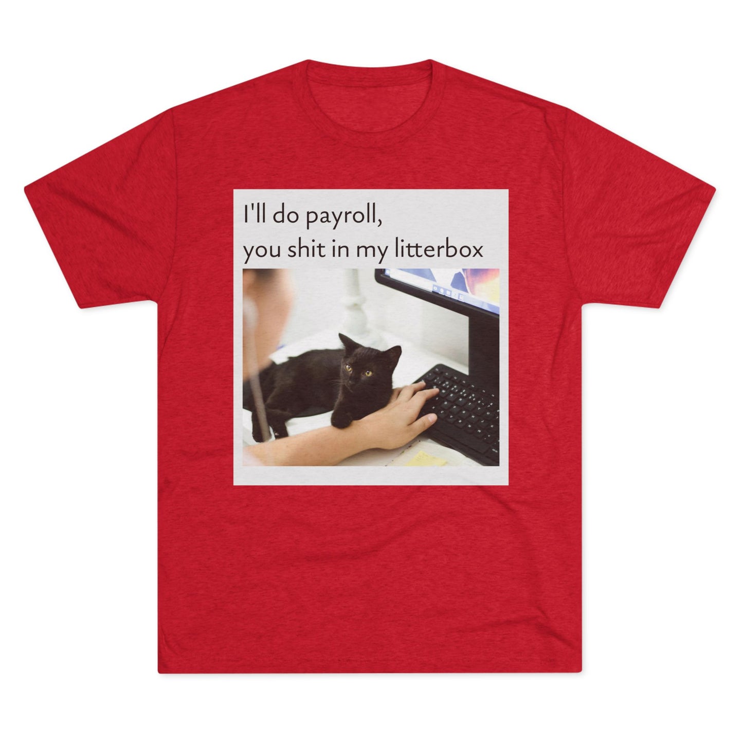 Let the Cat Do Payroll - Unisex Tri-Blend Crew Tee