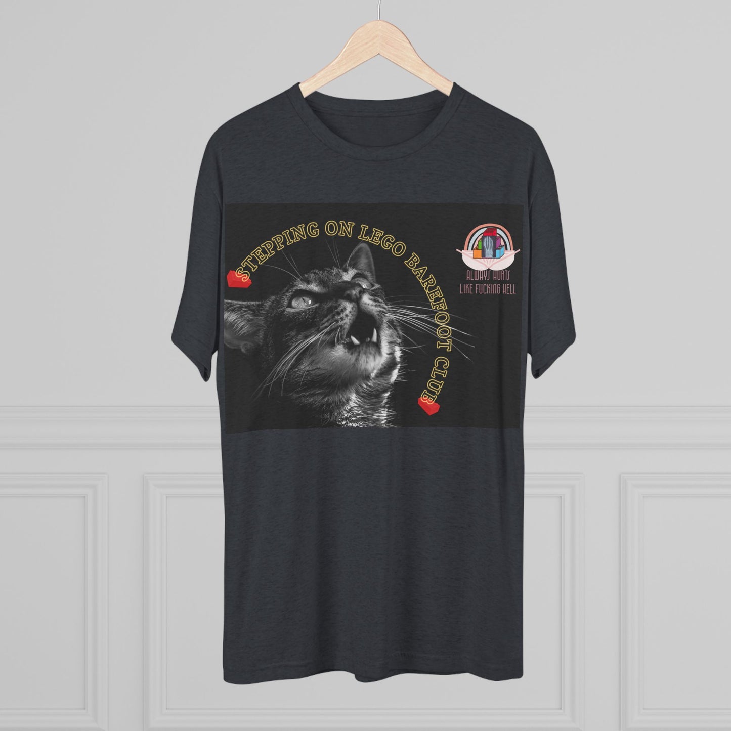 Barefoot Lego Club- cat shirt - Unisex Tri-Blend Crew Tee