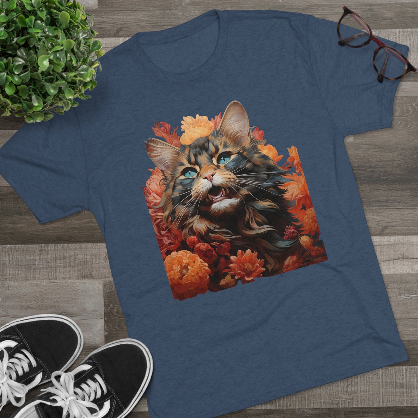 Floral Feline Design #1 shirt