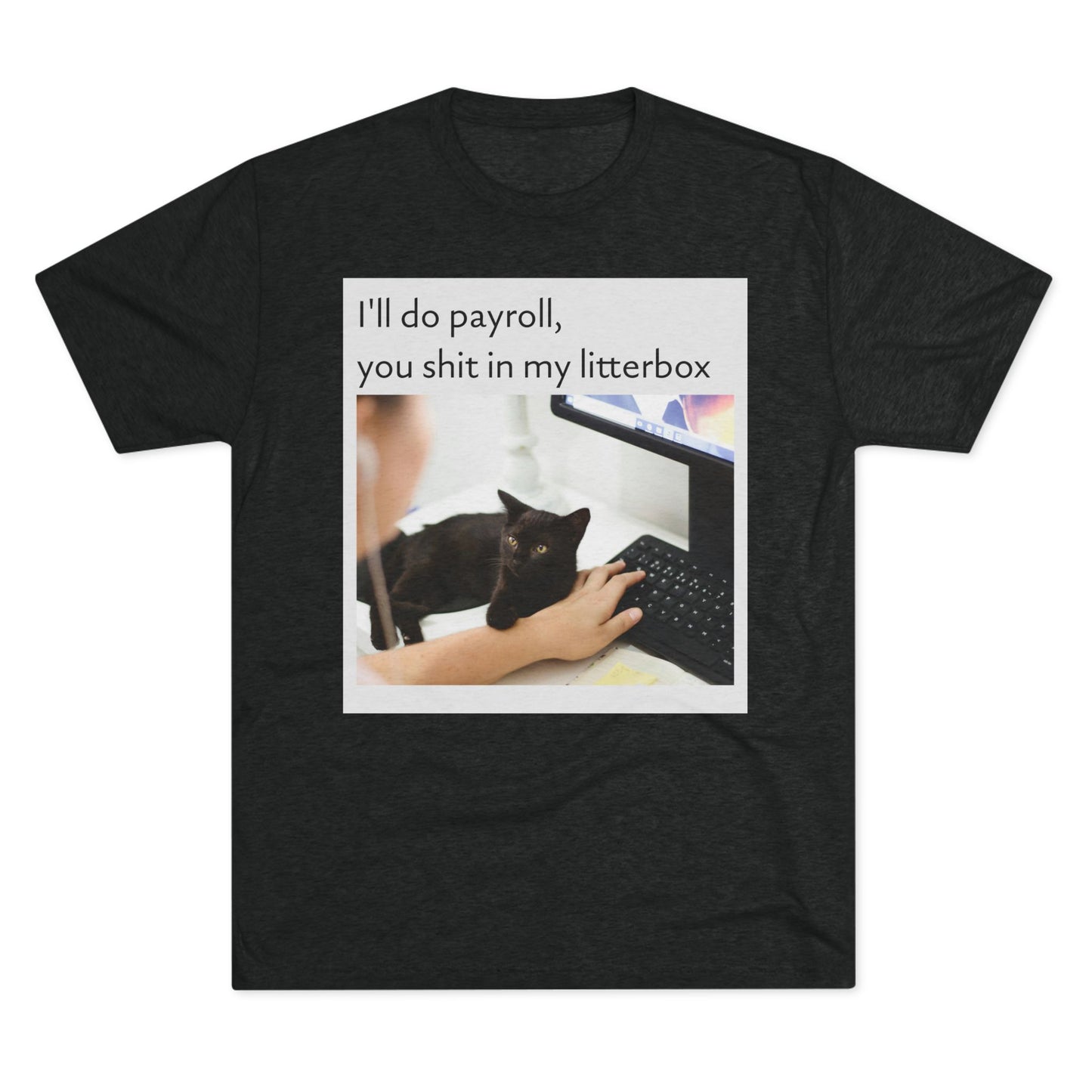 Let the Cat Do Payroll  -  Unisex Tri-Blend Crew Tee