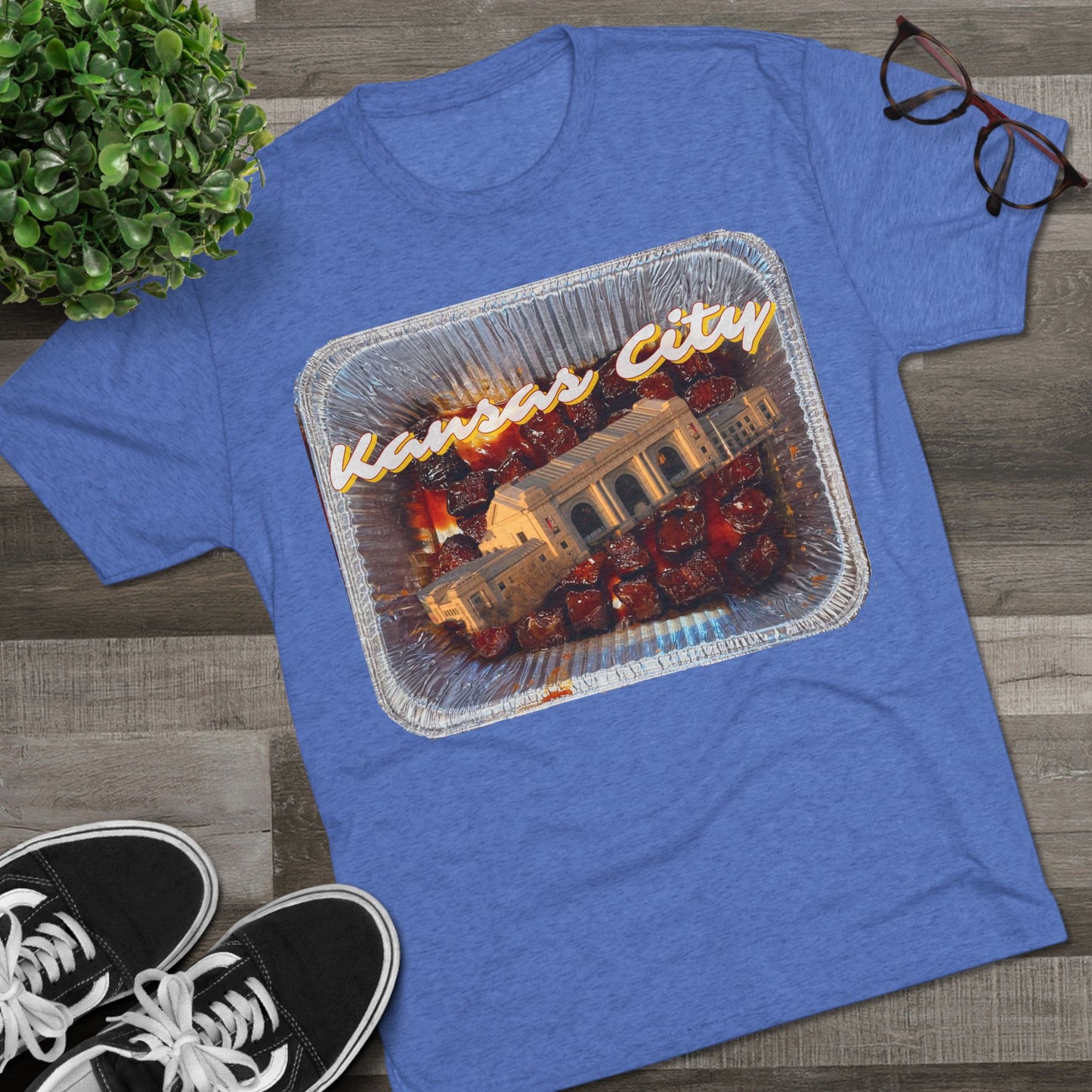 Kansas City - Union Station Bursting out the Burnties - KCtz series - Unisex Tri-Blend Crew Tee