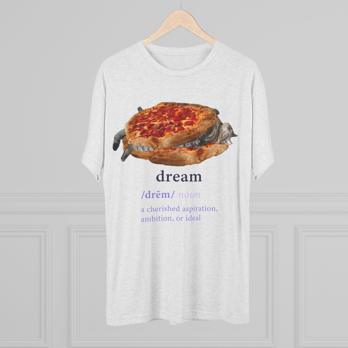 Big-ass CHONKY DREAMS - cat shirt - Unisex Tri-Blend Crew Tee