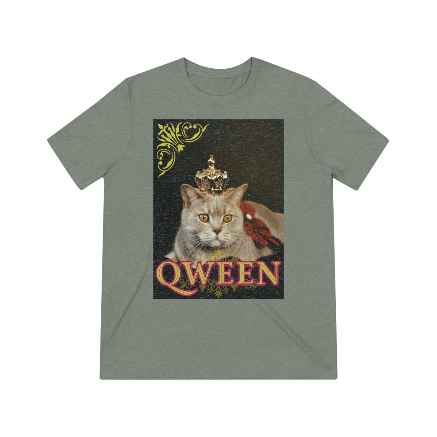 CAT QWEEN - cat shirt - Unisex Triblend Tee