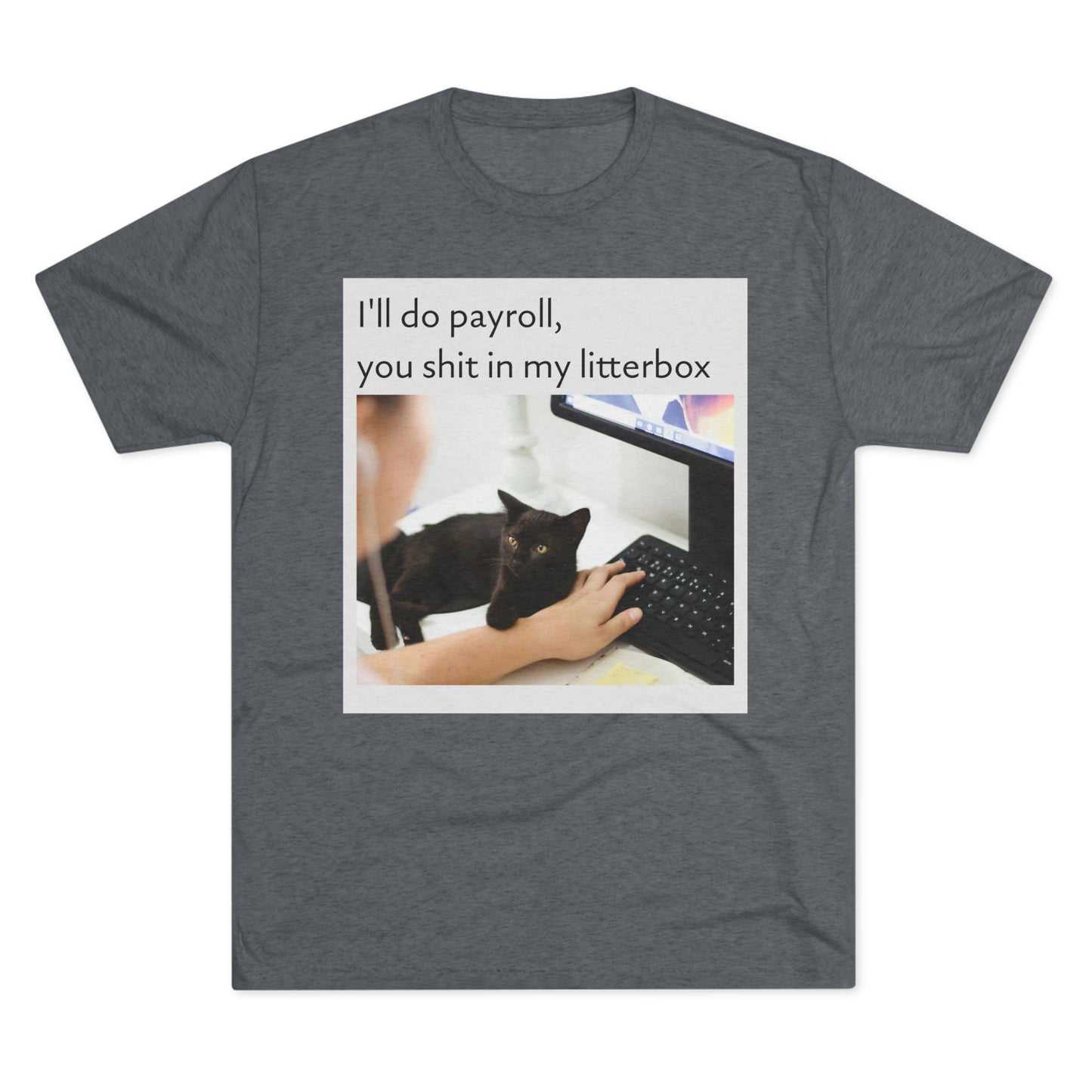 Let the Cat Do Payroll  -  Unisex Tri-Blend Crew Tee