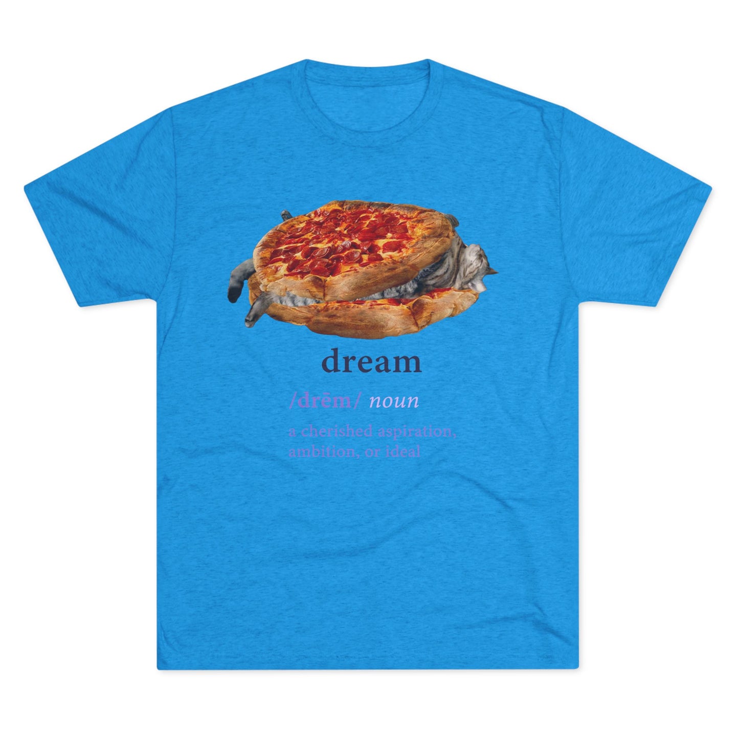 Big-ass CHONKY DREAMS - cat shirt - Unisex Tri-Blend Crew Tee