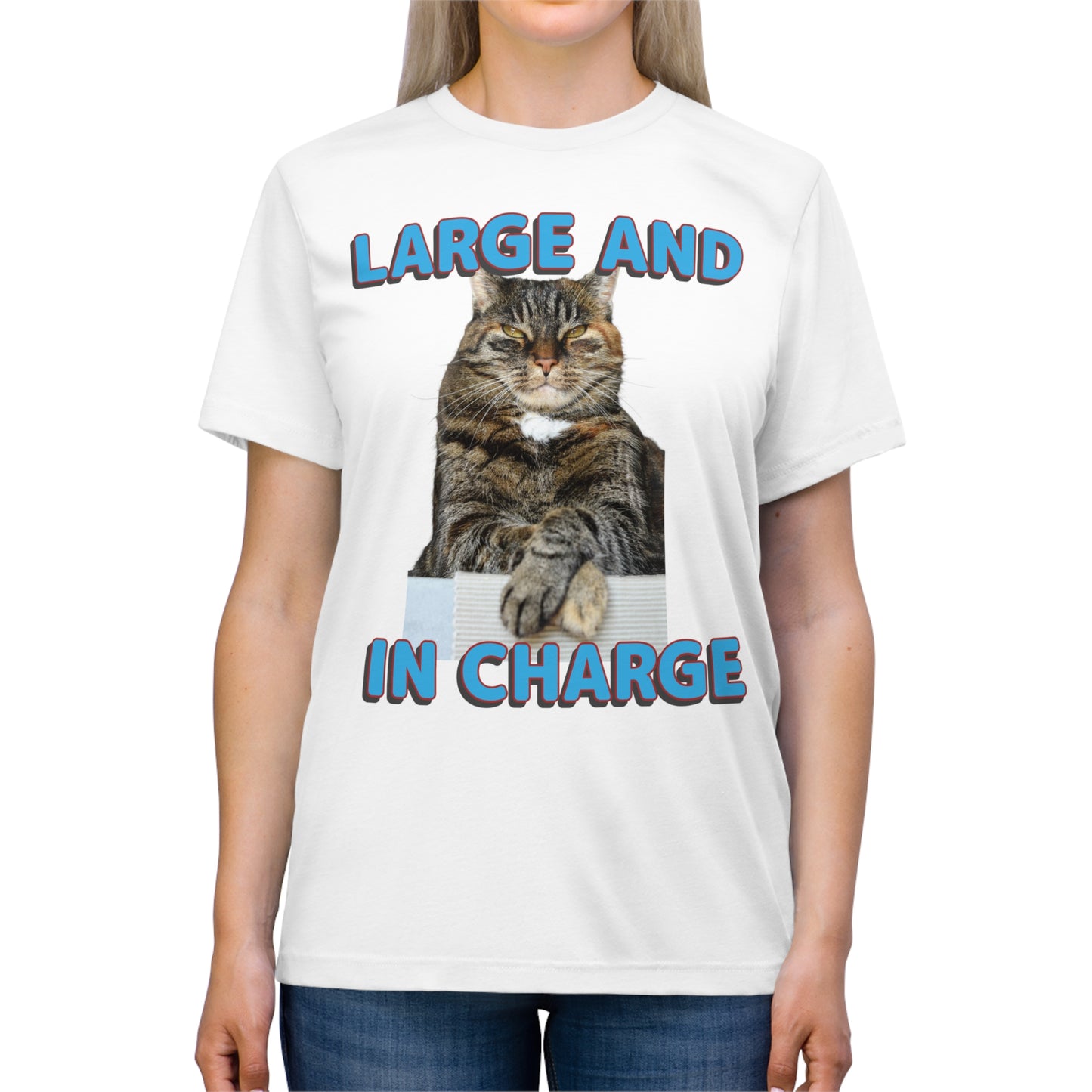 Large and in Charge cat shirt - Unisex Triblend Tee