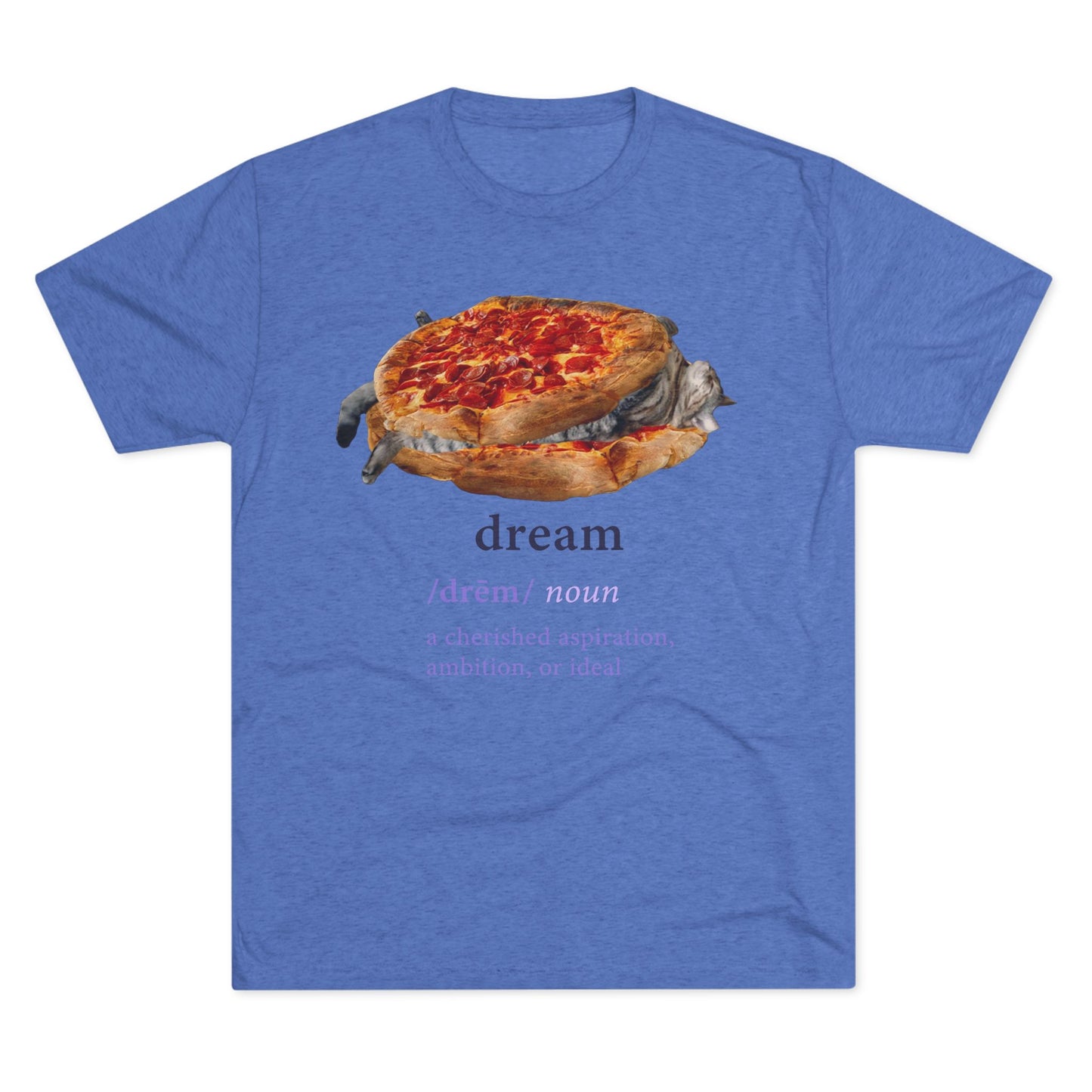 Big-ass CHONKY DREAMS - cat shirt - Unisex Tri-Blend Crew Tee