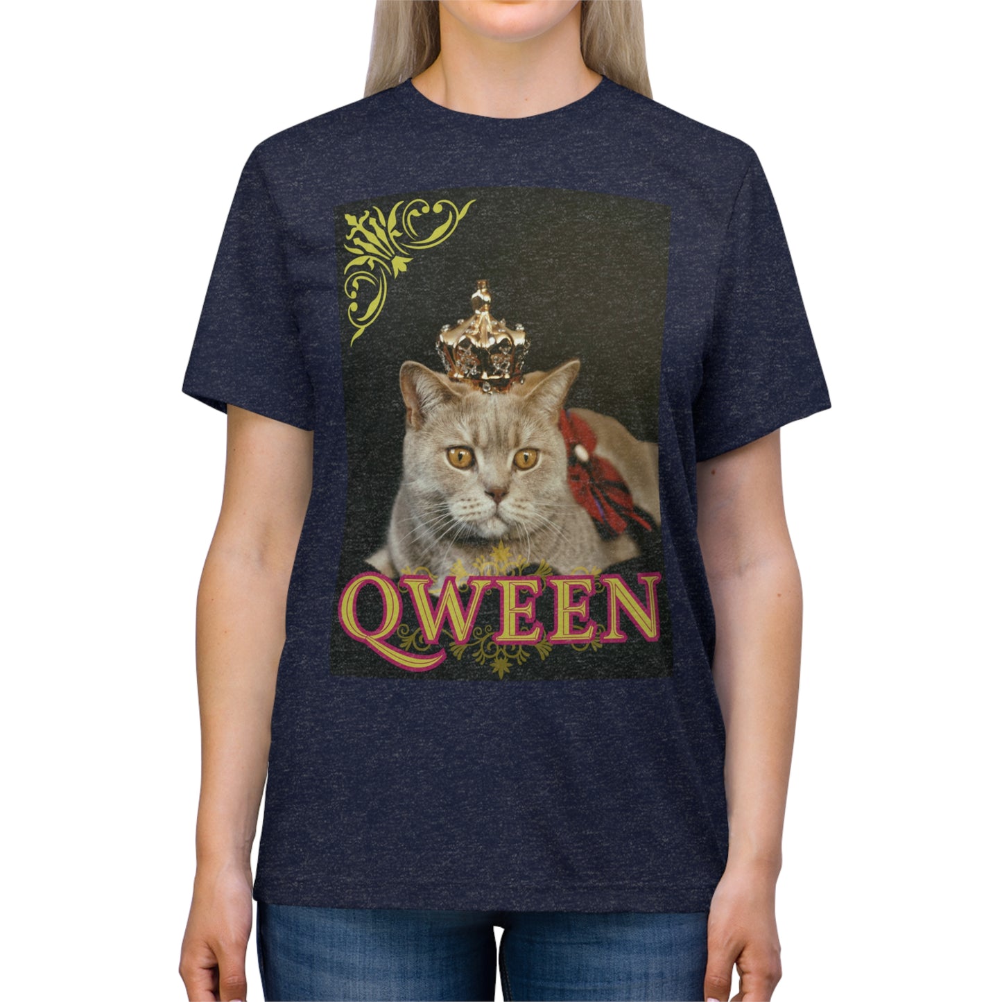 CAT QWEEN - cat shirt - Unisex Triblend Tee