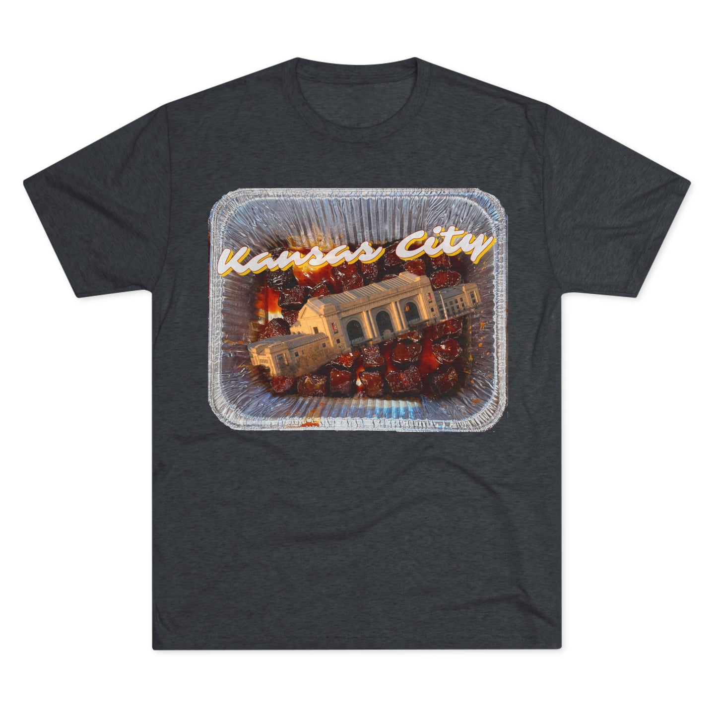 Kansas City - Union Station Bursting out the Burnties - KCtz series - Unisex Tri-Blend Crew Tee