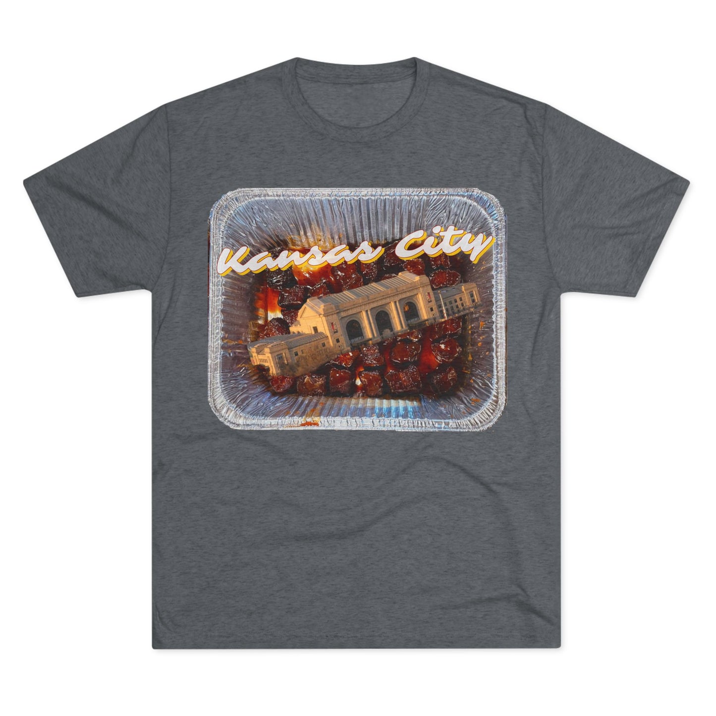 Kansas City - Union Station Bursting out the Burnties - KCtz series - Unisex Tri-Blend Crew Tee