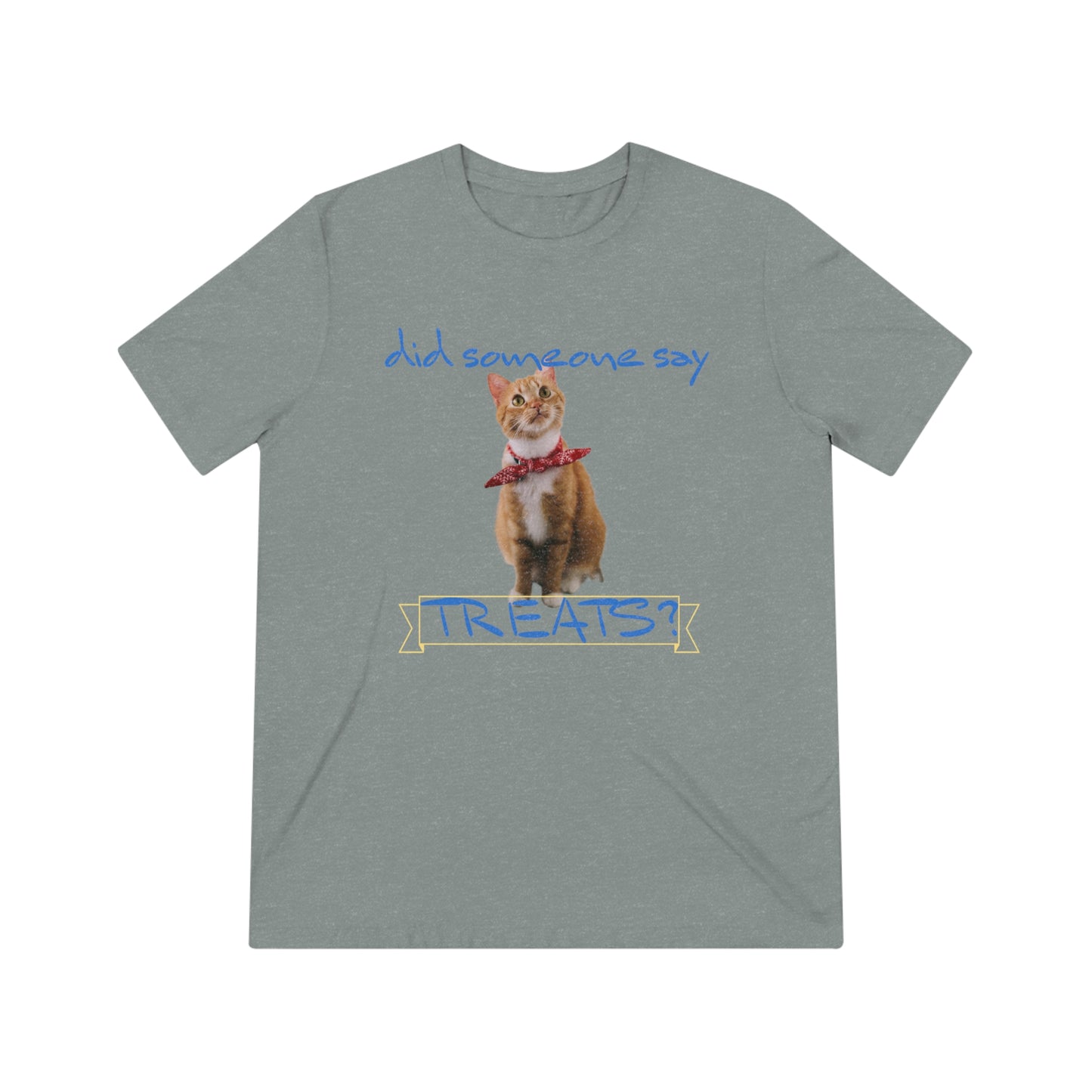 Did Somebody Say TREATS cat shirt - Unisex Triblend Tee