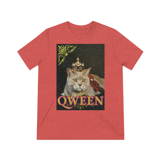 CAT QWEEN - cat shirt - Unisex Triblend Tee