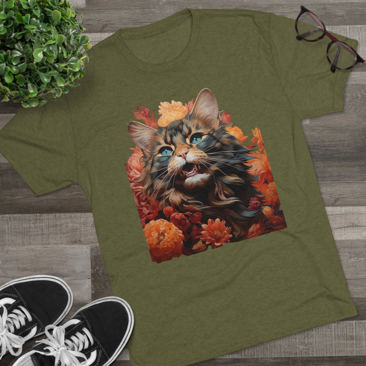 Floral Feline Design #1 shirt