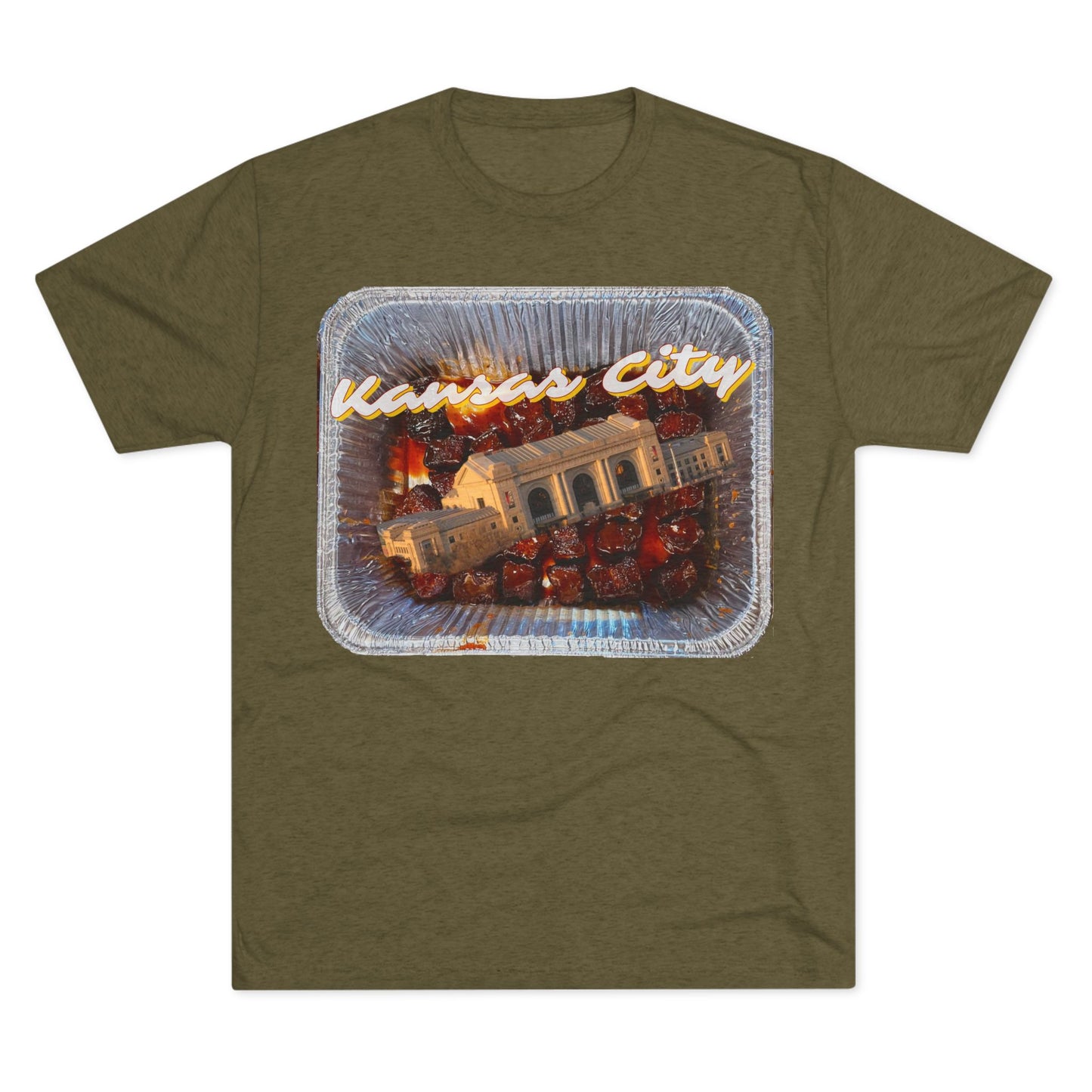 Kansas City - Union Station Bursting out the Burnties - KCtz series - Unisex Tri-Blend Crew Tee