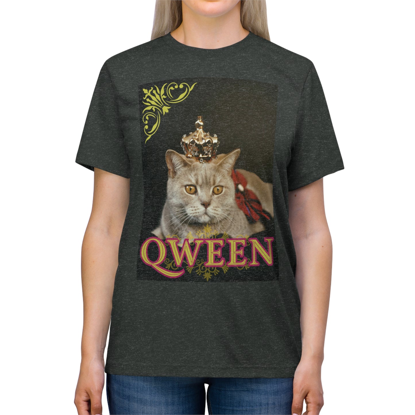 CAT QWEEN - cat shirt - Unisex Triblend Tee